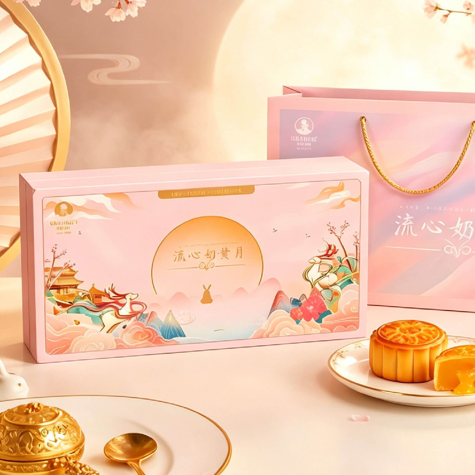 lava custard mooncake